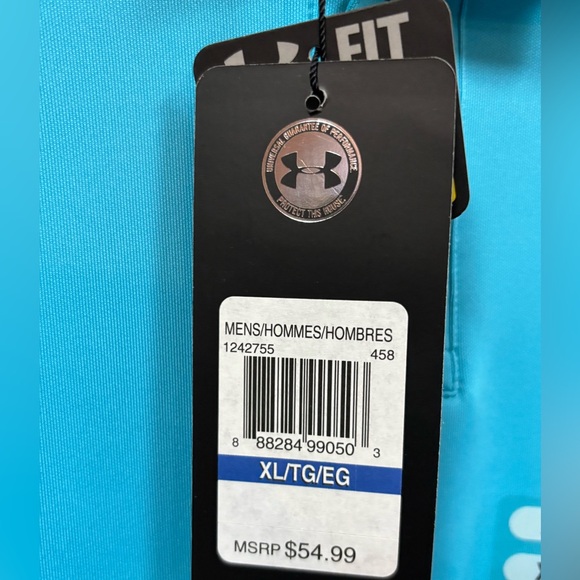 Under Armour HeatGear Golf Polo – XL – Bright Blue – NEW With Tags - Picture 3 of 7
